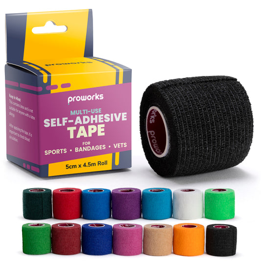 Sock Wrap Sports Tape - Black (1 Roll)