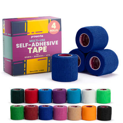 Sock Wrap Sports Tape - Dark Blue (4 Rolls)