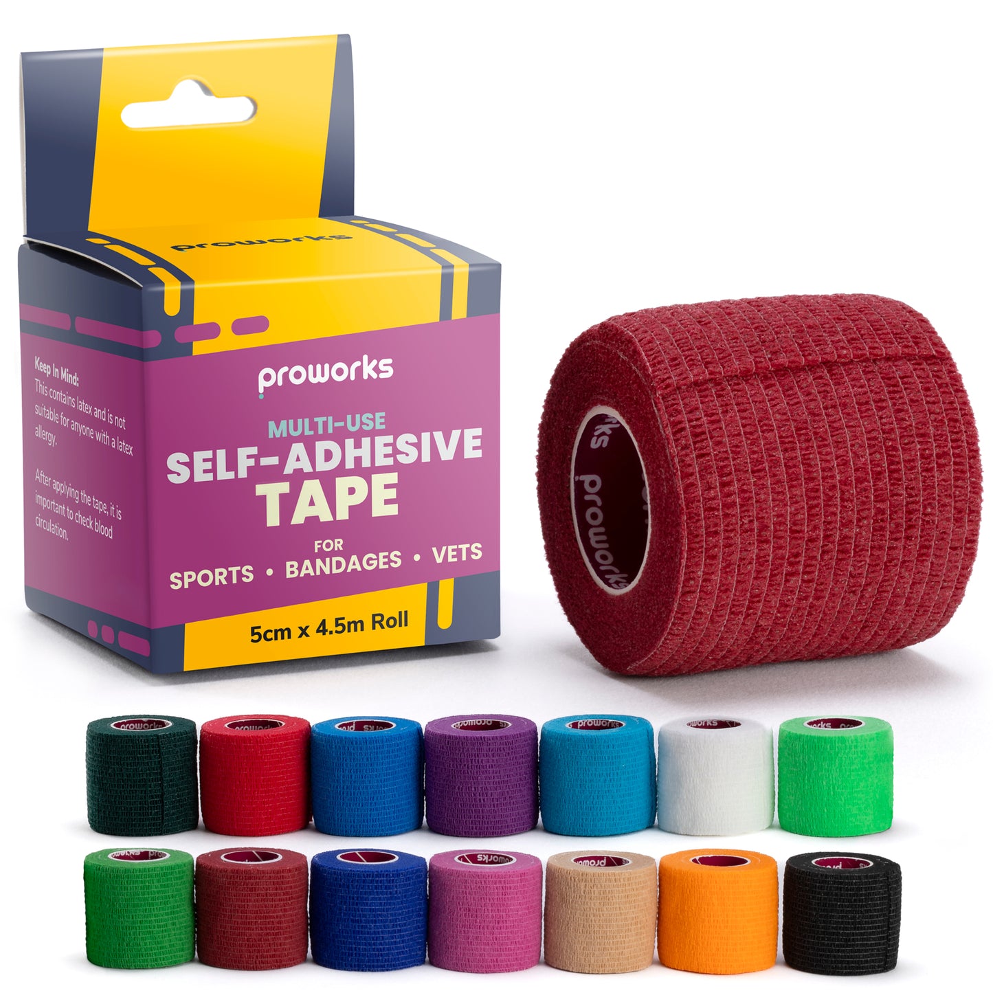 Sock Wrap Sports Tape - Wine Red (1 Roll)