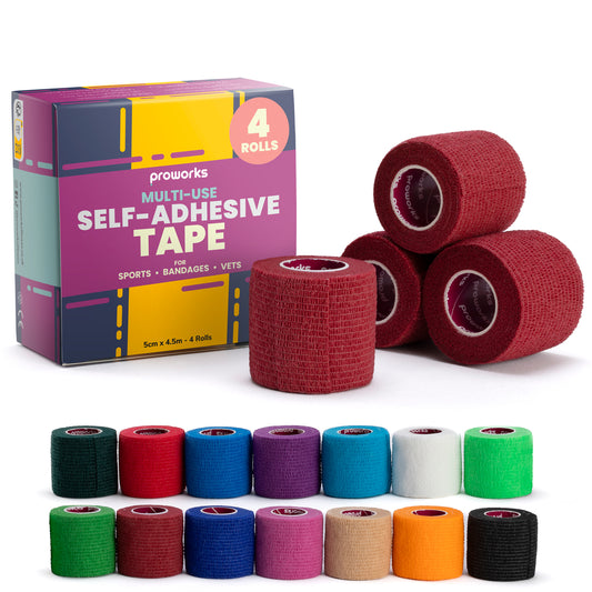 Sock Wrap Sports Tape - Wine Red (4 Rolls)