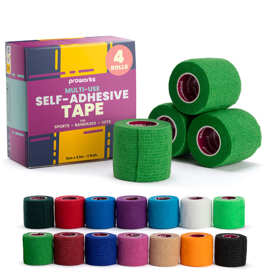 Sock Wrap Sports Tape - Green (4 Rolls)