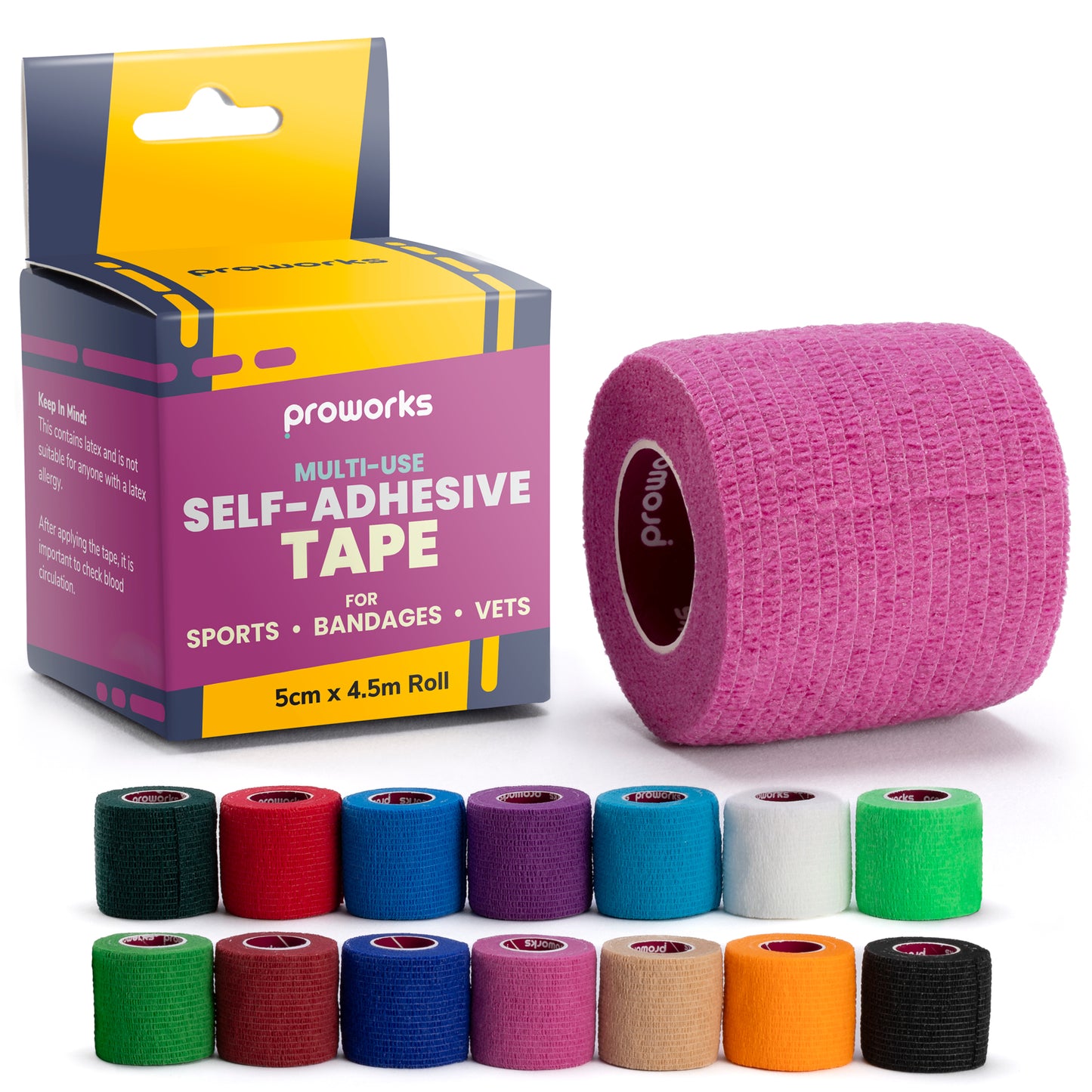 Sock Wrap Sports Tape - Pink (1 Roll)